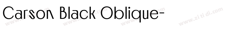 Carson Black Oblique字体转换